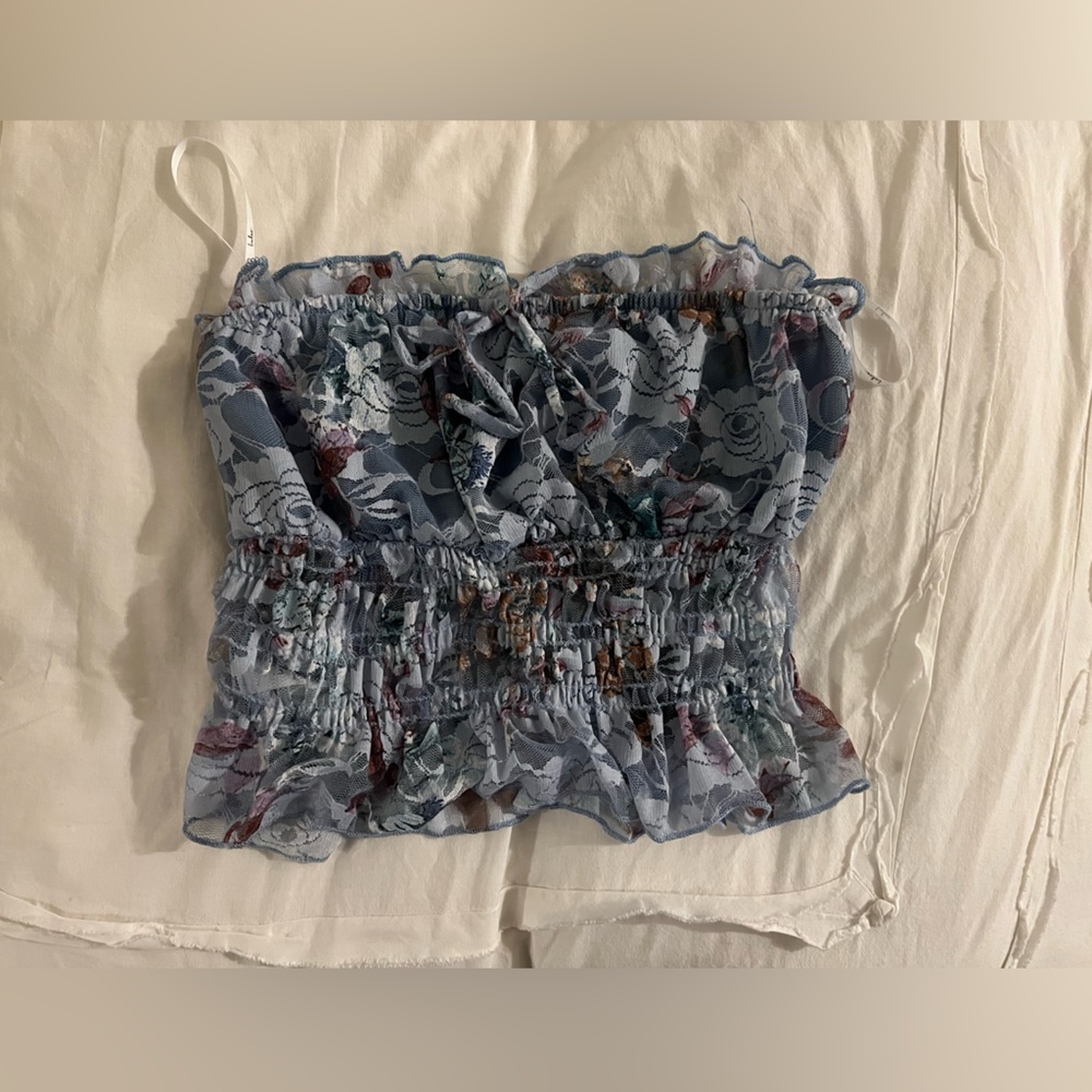 Floral Lace Tube Top